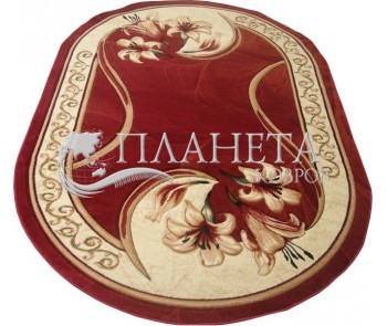 Синтетический ковер Hand Carving 613 bordeaux-cream - высокое качество по лучшей цене в Украине